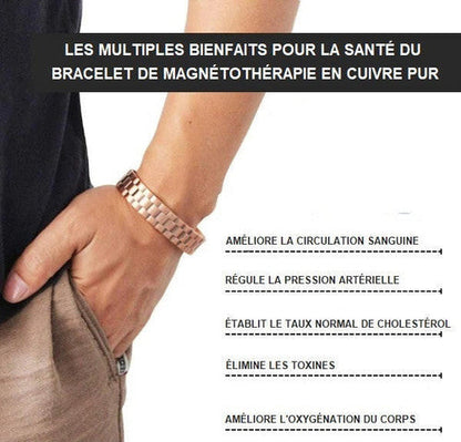 Bracelet De Magnétothérapie En Cuivre Pur