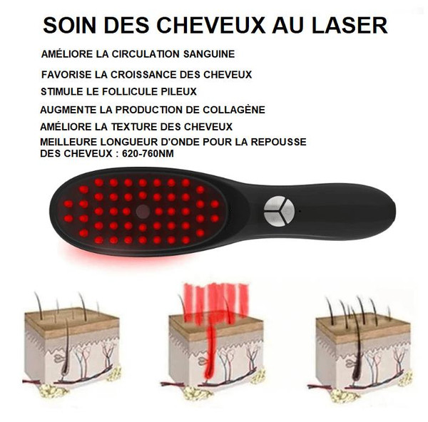Brosse Laser EMS Anti-chute De Cheveux