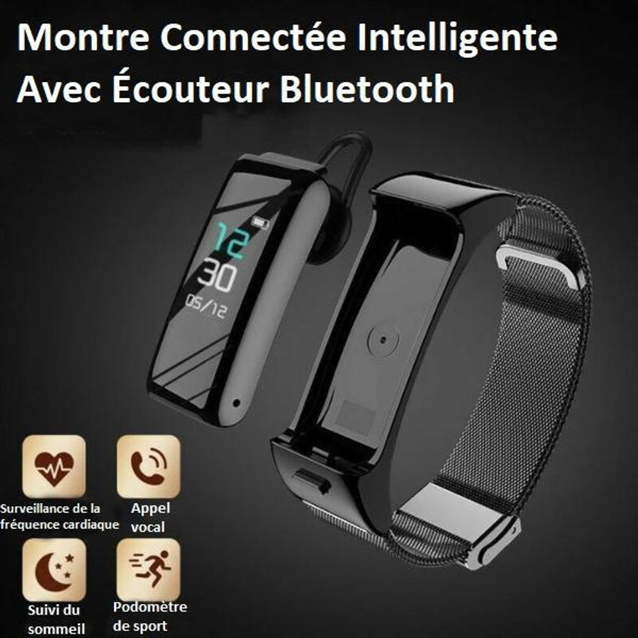 Montre Connectée Avec Écouteur Bluetooth - WatchNext™