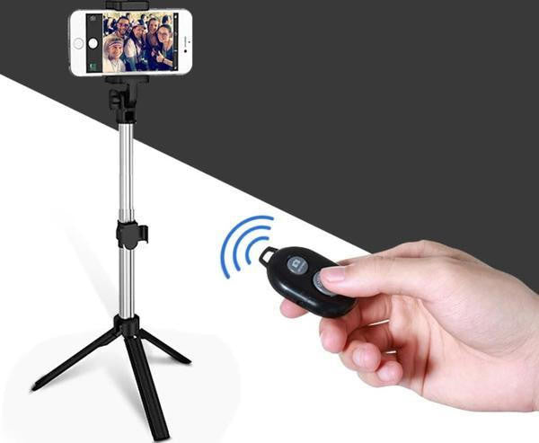 Perche à Selfie 4-en-1 avec Télécommande Bluetooth